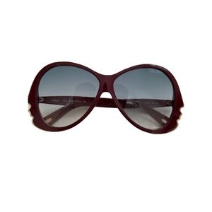 Chloe Butterfly, Burgundy Sunglasses